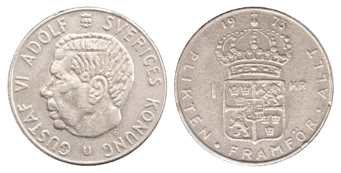 Swedish krona coin photo