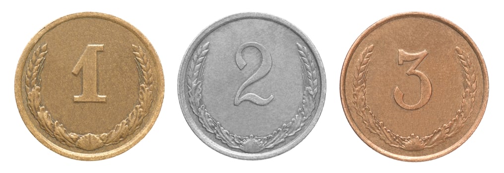 Olympic medals coin photo