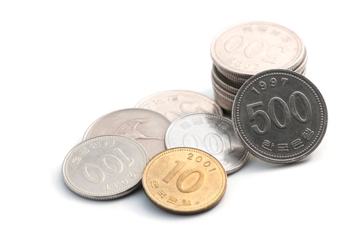 Korean coins won photo