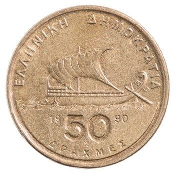 Greek drachmas 50 coin photo