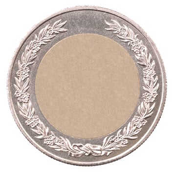 Blank coin isolated photo
