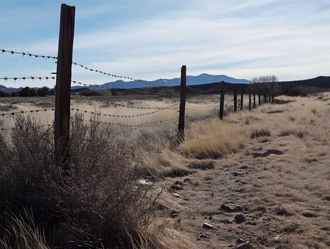 Wooden wire fence for security prison imprisonment safety and protection photo