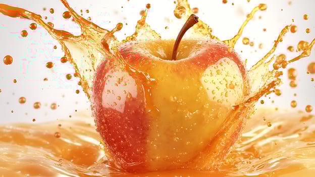 Detailed Image of a Red Apple with Water Beads photo