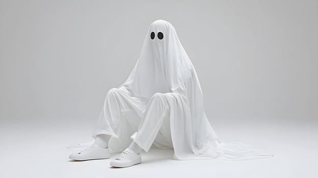 A ghost is flying in the air photo