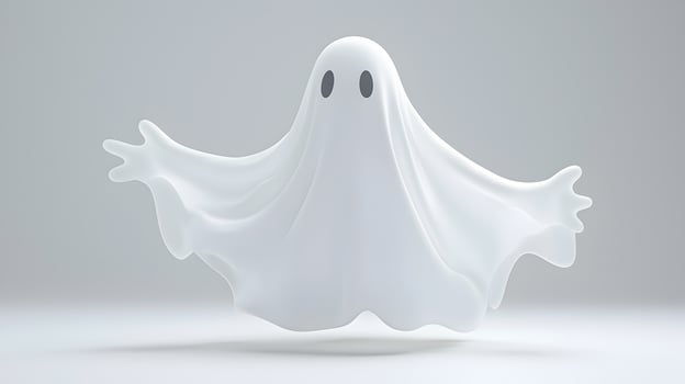 A ghost is flying in the air photo