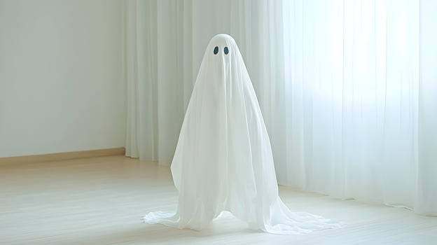 A ghost is flying in the air photo