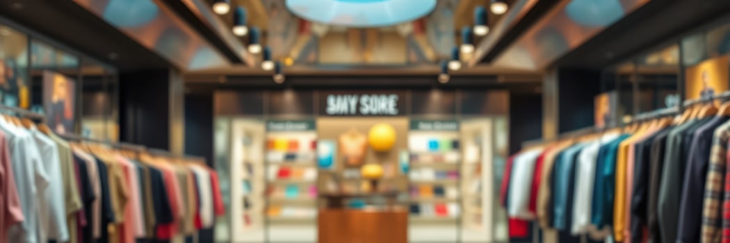 Shopping experience in a modern retail store showcasing casual clothing and accessories in an inviting atmosphere photo