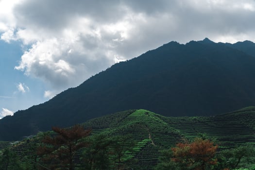 The Lush Green Mountains Stand Tall Under a Beautifully Cloudy Sky, Awaiting Adventurers photo