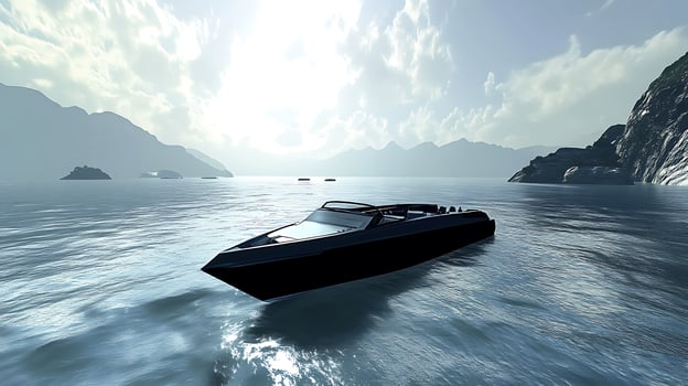 Premium Yacht Lifestyle Captured in Stunning Detail Over Serene Water photo