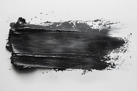 Abstract Black Brushstroke Art on White Background for Modern Design Projects photo