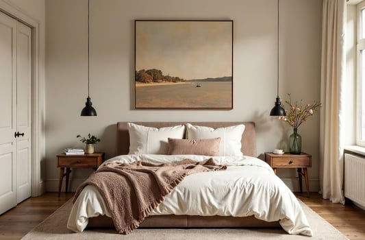 Modern Cozy Interior dwelling Bedroom Apartment, Comfortable House Design photo