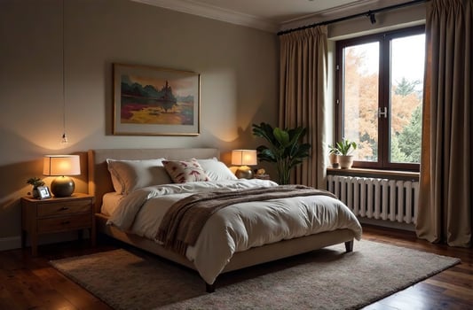 Modern Cozy Interior Bedroom Apartment, Comfortable House Design premises photo