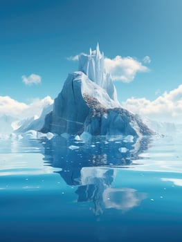 Majestic Icy Landscape with Reflection photo