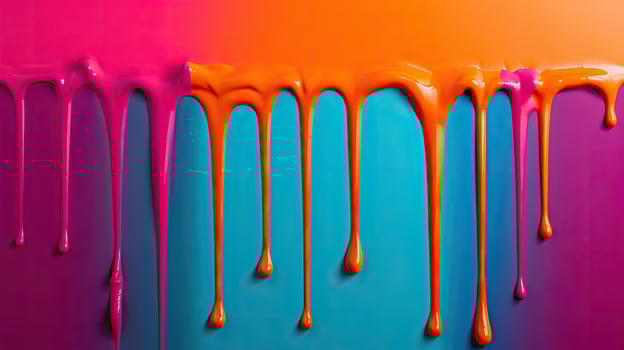 Vibrant paint dripping background photo