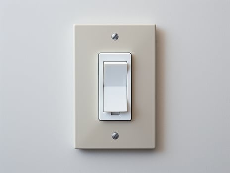 modern light switch on a white wall photo