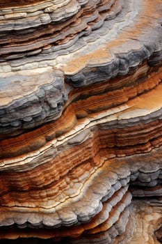 Colorful layered rock formations photo