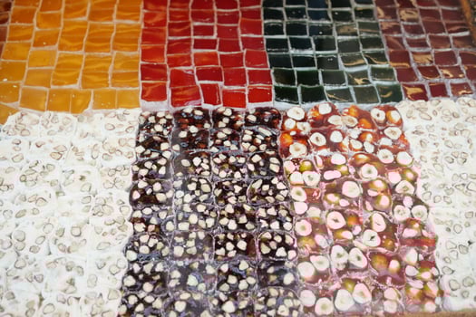 Turkish traditional sweet Turkish delight sold in the market photo