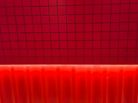 Red concrete wall and Lighting Effect. texture background, Red wall for design art work vintage style. photo