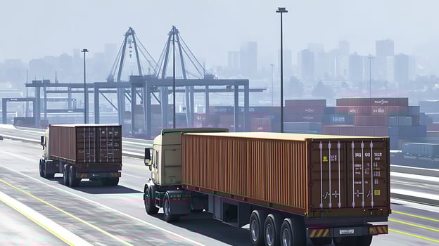 Trucks, Containers, and Portside Efficiency photo