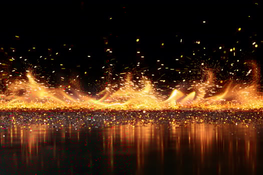 Fiery Sparks and Reflections - Dynamic Energy and Light Abstraction for Artistic Designs photo