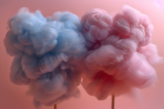 Pastel Cotton Candy Delight for Carnival Poster or Sweet Treat Design photo