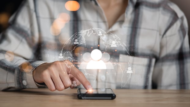 connecting people on internet ,digital social network connection ,community concept,business online communication ,Human resources management ,social media networking system ,customer data connection photo