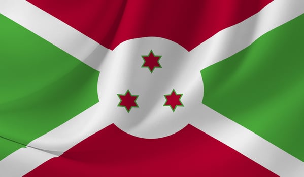 BURUNDI flag illustration with wavy effect photo