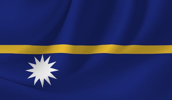 Illustration of NAURU flag with wavy effect photo