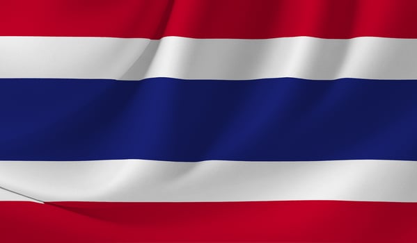 Illustration of THAILAND flag with wavy effect photo