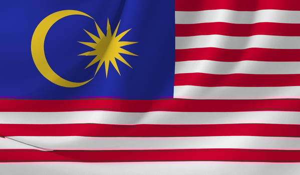 Illustration of MALAYSIA flag with wavy effect photo