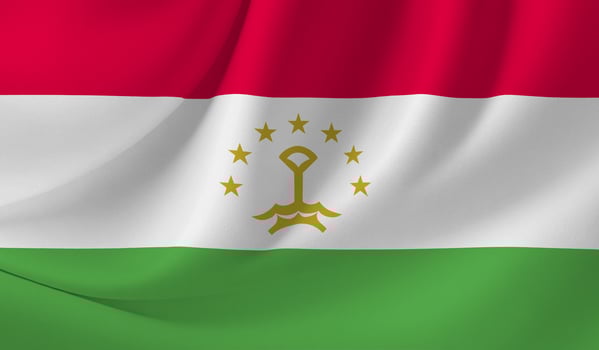 TAJIKISTAN flag illustration with wavy effect photo