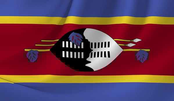 SWAZILAND flag illustration with wavy effect photo