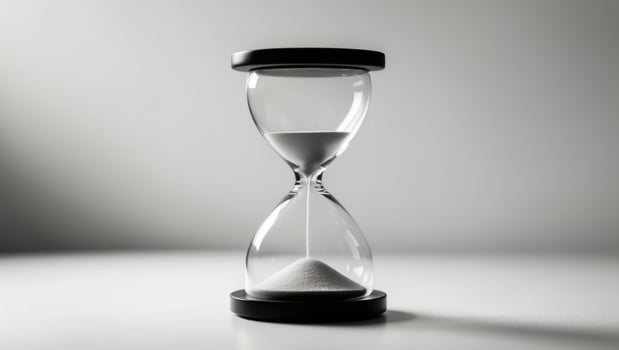 Elegant Hourglass Measuring the Passage of Time. photo