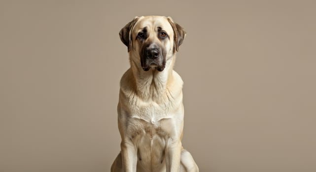 Majestic anatolian shepherd dog on neutral background for animal portraits and breed enthusiasts photo