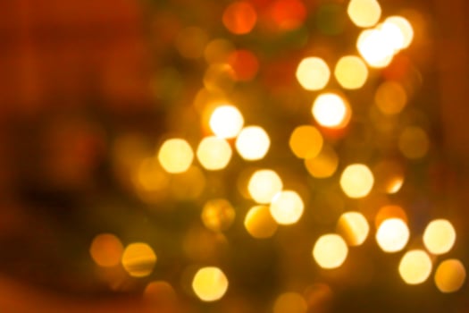 Golden blur bokeh light background. photo