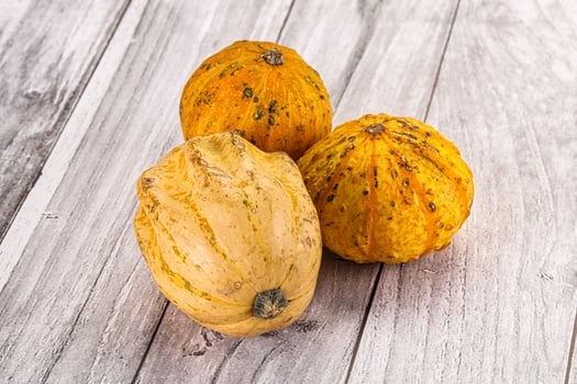 Decorative yelow pampkin seasonal vegetables photo