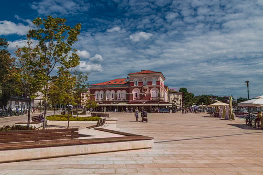 03.07.24 Porec Croatia Town square, promenade near the port in the city photo