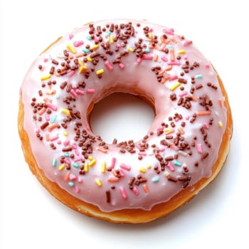 Donut isolated on white background. photo