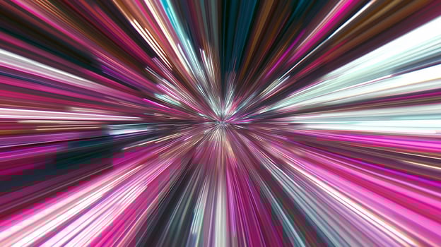 Abstract light streaks, vibrant colors, speed effect photo