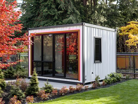 Cozy Modern Tiny Garden Shed Backyard Cottage Greenhouse Residential Structure photo
