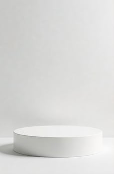 Podium cosmetic product on white background free space good photo