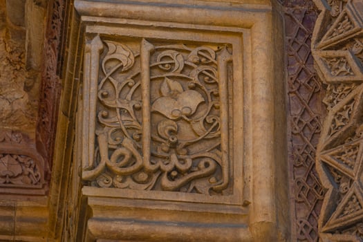 Details of the carved stone decorations of Great Mosque of Divrigi photo