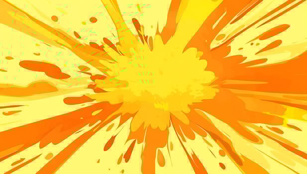 An orange explosion with a yellow background photo