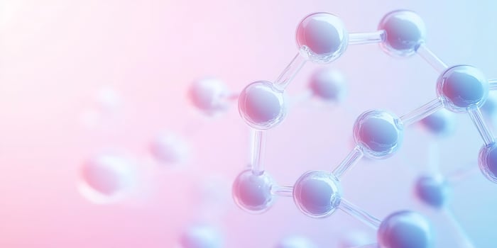 3d rendering of a molecule structure photo