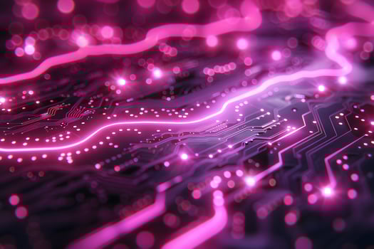 Futuristic Pink Circuit Board Design for Technology and Innovation photo