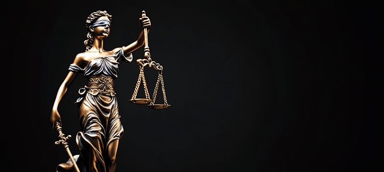 A statue of lady justice holding a scale photo