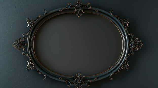 Vintage Ornate Frame with Elegant Design on Dark Background photo