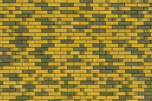 Vintage yellow brick wall. Construction pattern background. photo
