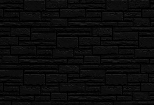 Black brick wall. Dark abstract background. Black paint on brick wall. photo
