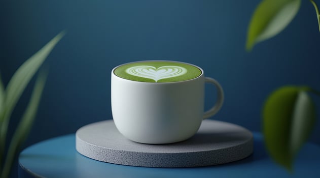 Matcha latte tasty healthy drinks for relax photo